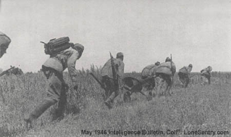 [The crew of an M1941 82-mm mortar move to a new position during the battle for Stalingrad.]